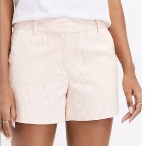 LOFT Women's Pink Striped Shorts